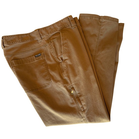 Columbia Other - Columbia Cargo Pants Men's 36x30 Brown Straight Leg Utility Stretch Cotton Work